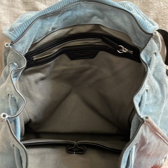 Rag & Bone Field Backpack blue suede backpack. Used - Picture 8 of 9